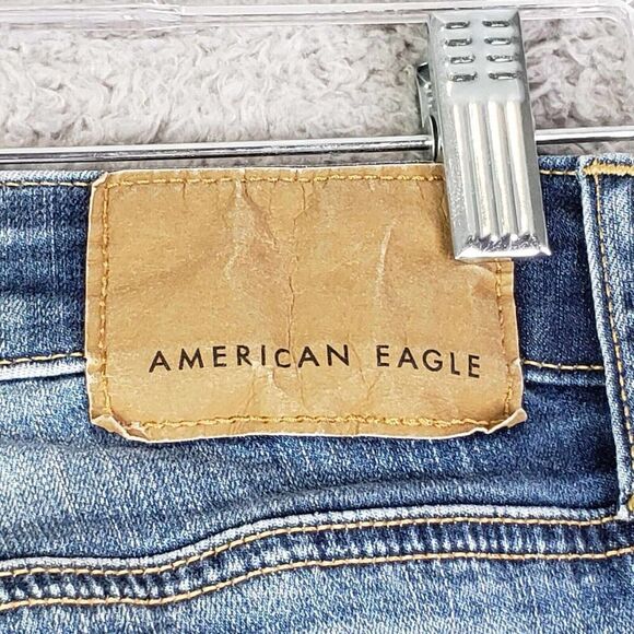 American Eagle Jeans 28 AE Air Flex Stretch Slim Straight Denim Men’s Size 28X30 - Picture 4 of 13